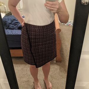 LOFT burgundy Tweed pencil skirt